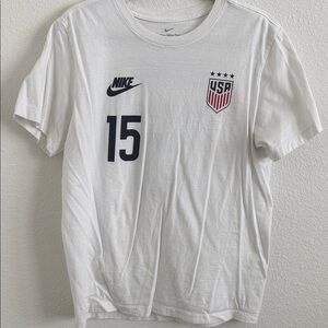 Nike USA Soccer Megan Rapinoe Player Tee in White with Navy Accents